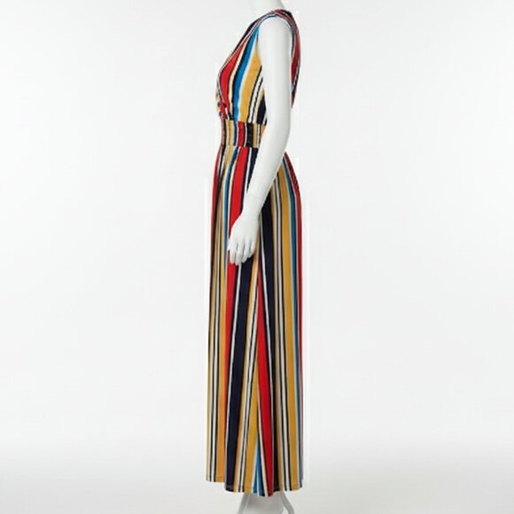 INC International Concepts Womens PLUS Striped Smocked-Waist Maxi Dress 1X - Picture 5 of 11